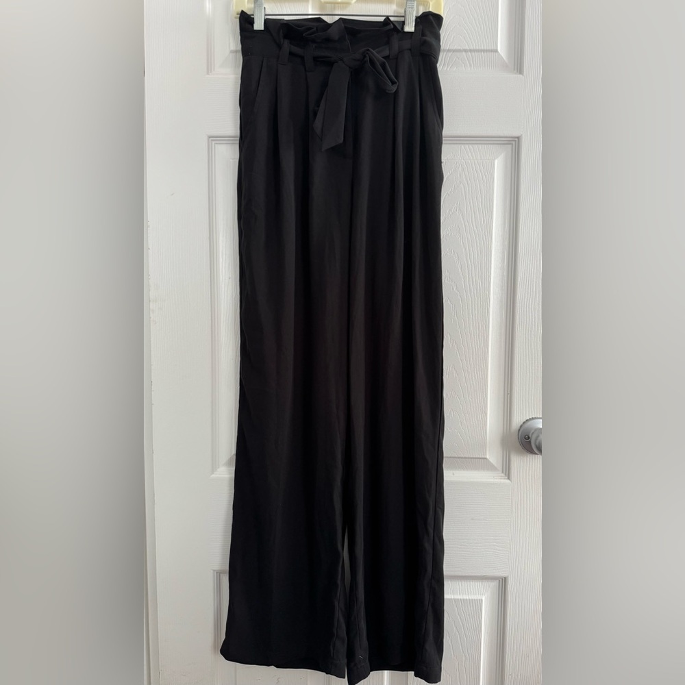 JustFab Black Wide Leg Pants